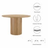 Senja 47" Round Dining Table in Oak