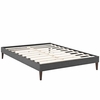 Sharon Fabric Full Bed Frame with Squared Tapered Legs in Gray