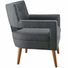 Sheer Fabric Armchair in Gray