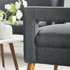 Sheer Fabric Armchair in Gray