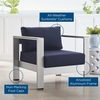 Shore Sunbrella Fabric Aluminum Outdoor Patio Armchair