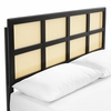 Sidney Cane and Wood King Platform Bed with Splayed Legs in Black