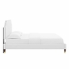 Sienna Performance Velvet Full Platform Bed in White