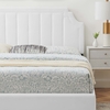 Sienna Performance Velvet Full Platform Bed in White