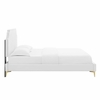 Sienna Performance Velvet King Platform Bed in White