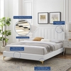 Sienna Performance Velvet King Platform Bed in White