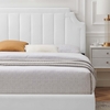 Sienna Performance Velvet King Platform Bed in White