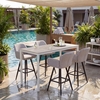 Sieve Swivel Barstool in Beige