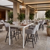 Sieve Swivel Barstool in Beige