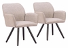 Sieve Swivel Dining Chair Set of 2 in Beige
