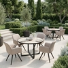 Sieve Swivel Dining Chair Set of 2 in Beige