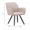 Sieve Swivel Dining Chair Set of 2 in Beige