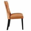 Silhouette Dining Vinyl Side Chair in Tan