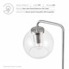 Silo Glass Globe Glass and Metal Table Lamp in Satin Nickel