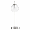 Silo Glass Globe Glass and Metal Table Lamp in Satin Nickel