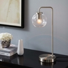 Silo Glass Globe Glass and Metal Table Lamp in Satin Nickel