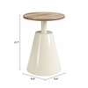 Sira Side Table in Natural & Ivory