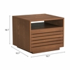 Slit Nightstand in Walnut