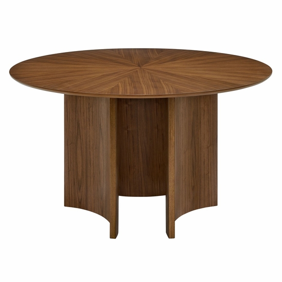 Sloane 54 Inch Round Dining Table in Walnut