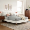 Sofia Channel Tufted Performance Velvet King Platform Bed-MOD-7011 in White