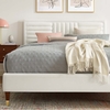 Sofia Channel Tufted Performance Velvet King Platform Bed-MOD-7011 in White