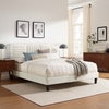 Sofia Channel Tufted Performance Velvet Queen Platform Bed in White
