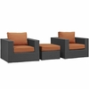 Sojourn 3 Piece Outdoor Patio Sunbrella&reg; Sectional Set
