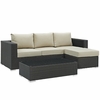 Sojourn 3 Piece Outdoor Patio Sunbrella&reg; Sectional Set