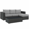 Sojourn 3 Piece Outdoor Patio Sunbrella&reg; Sectional Set