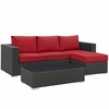 Sojourn 3 Piece Outdoor Patio Sunbrella&reg; Sectional Set