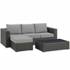 Sojourn 3 Piece Outdoor Patio Sunbrella&reg; Sectional Set