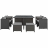Sojourn 9 Piece Outdoor Patio Sunbrella&reg; Dining Set