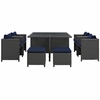 Sojourn 9 Piece Outdoor Patio Sunbrella&reg; Dining Set