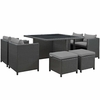 Sojourn 9 Piece Outdoor Patio Sunbrella&reg; Dining Set