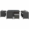 Sojourn 9 Piece Outdoor Patio Sunbrella&reg; Dining Set