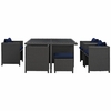 Sojourn 9 Piece Outdoor Patio Sunbrella&reg; Dining Set
