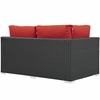 Sojourn Outdoor Patio Sunbrella&reg; Left Arm Loveseat in Canvas Red