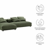 Solace 2-Piece Modular Corduroy Upholstered Sectional Sofa With Chaise
