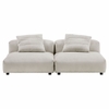 Solace 2-Piece Modular Corduroy Upholstered Sofa