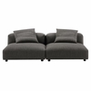 Solace 2-Piece Modular Upholstered Fabric Sofa