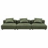 Solace 3-Piece Modular Corduroy Upholstered Sofa
