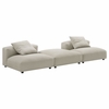 Solace 3-Piece Modular Upholstered Fabric Sectional Sofa