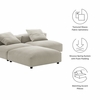 Solace 3-Piece Modular Upholstered Fabric Sectional Sofa