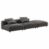 Solace 3-Piece Modular Upholstered Fabric Sectional Sofa