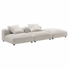 Solace 3-Piece Modular Upholstered Fabric Sectional Sofa