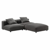 Solace 3-Piece Modular Upholstered Fabric Sectional Sofa