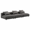 Solace 3-Piece Modular Upholstered Fabric Sofa