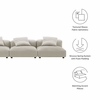 Solace 3-Piece Modular Upholstered Fabric Sofa
