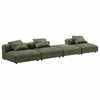 Solace 4-Piece Modular Corduroy Upholstered Sectional Sofa