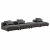 Solace 4-Piece Modular Upholstered Fabric Sectional Sofa